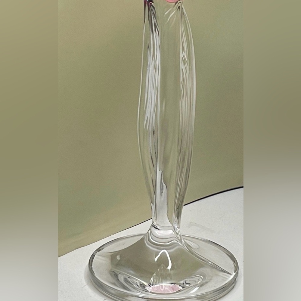 Mikasa Pink Crystal Candle Holder Vintage Glass Home Decor Romantic Cottagecore - Picture 8 of 11